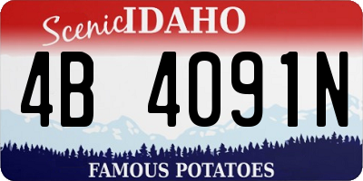 ID license plate 4B4091N