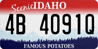 ID license plate 4B4091Q