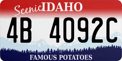 ID license plate 4B4092C
