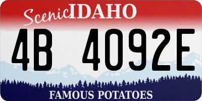 ID license plate 4B4092E