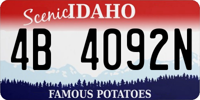 ID license plate 4B4092N