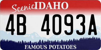 ID license plate 4B4093A