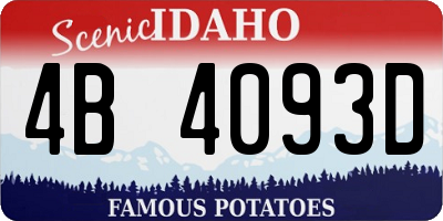 ID license plate 4B4093D
