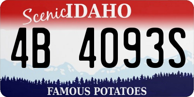 ID license plate 4B4093S
