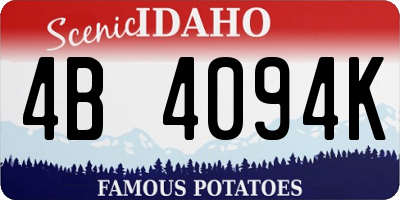 ID license plate 4B4094K