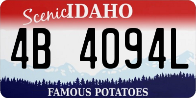 ID license plate 4B4094L