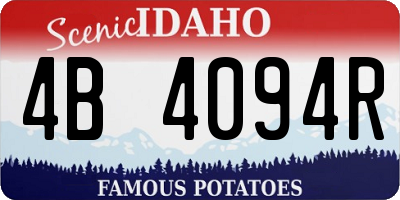 ID license plate 4B4094R