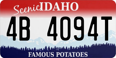 ID license plate 4B4094T