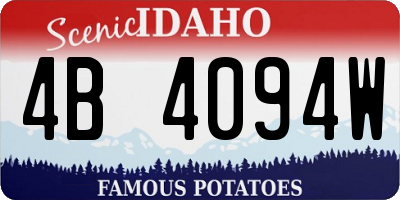 ID license plate 4B4094W