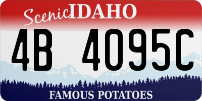 ID license plate 4B4095C