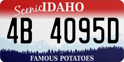 ID license plate 4B4095D