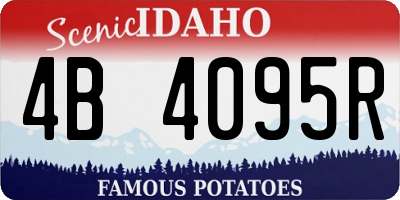 ID license plate 4B4095R