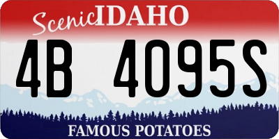 ID license plate 4B4095S