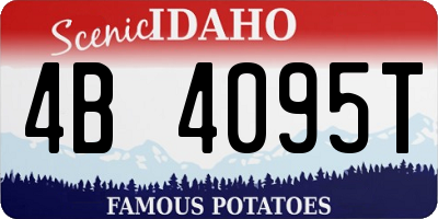 ID license plate 4B4095T
