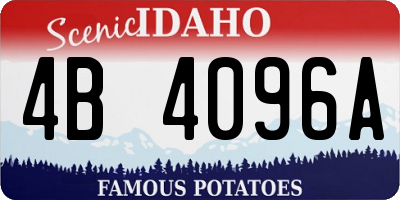 ID license plate 4B4096A