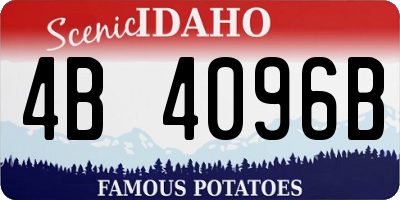ID license plate 4B4096B