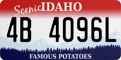 ID license plate 4B4096L