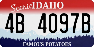 ID license plate 4B4097B