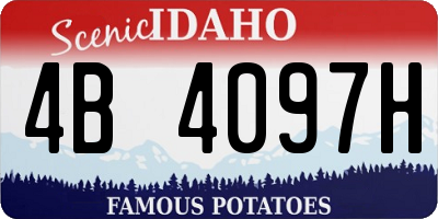 ID license plate 4B4097H