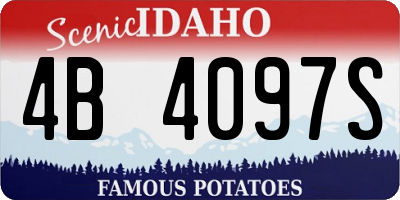 ID license plate 4B4097S