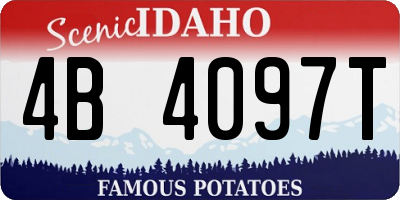 ID license plate 4B4097T