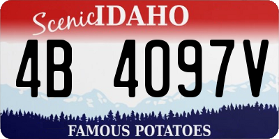 ID license plate 4B4097V