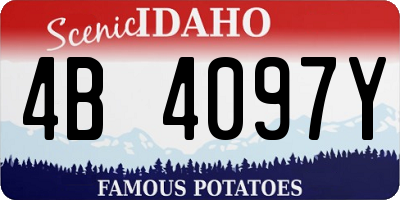 ID license plate 4B4097Y