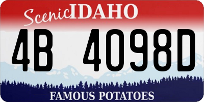 ID license plate 4B4098D