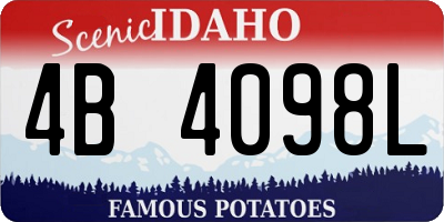 ID license plate 4B4098L