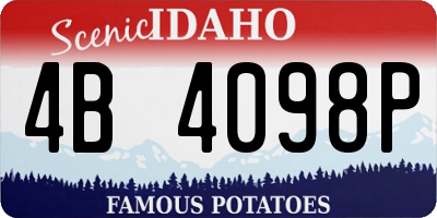 ID license plate 4B4098P
