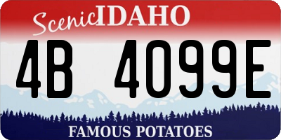 ID license plate 4B4099E