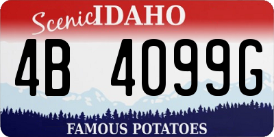 ID license plate 4B4099G