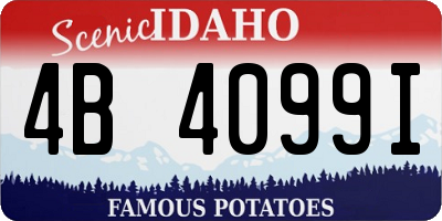 ID license plate 4B4099I