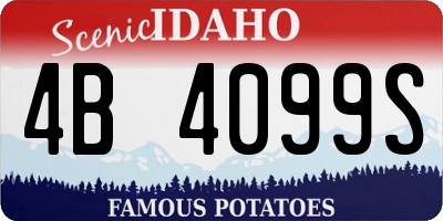 ID license plate 4B4099S