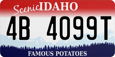 ID license plate 4B4099T