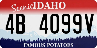 ID license plate 4B4099V