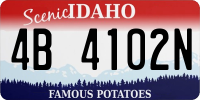 ID license plate 4B4102N