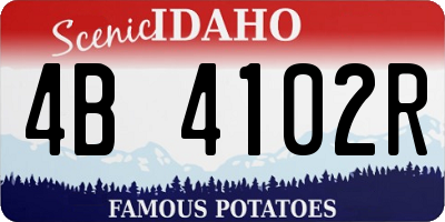 ID license plate 4B4102R