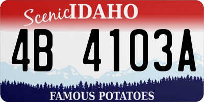 ID license plate 4B4103A