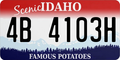 ID license plate 4B4103H