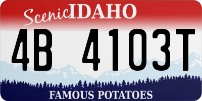 ID license plate 4B4103T