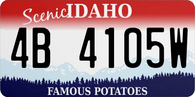 ID license plate 4B4105W
