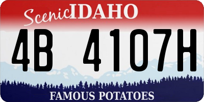 ID license plate 4B4107H