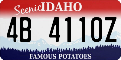 ID license plate 4B4110Z