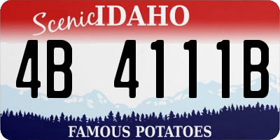ID license plate 4B4111B