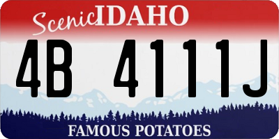 ID license plate 4B4111J