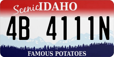 ID license plate 4B4111N