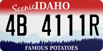 ID license plate 4B4111R