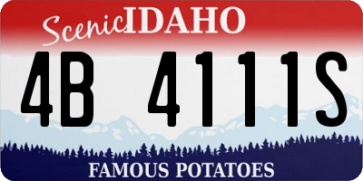 ID license plate 4B4111S