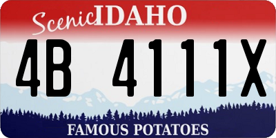 ID license plate 4B4111X
